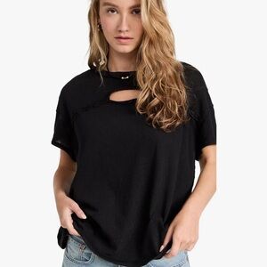 Free people women’s cut out tee
